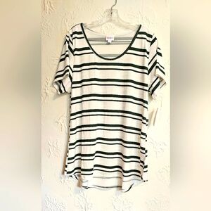 LuLaRoe Classic T 2XL White Green NWT